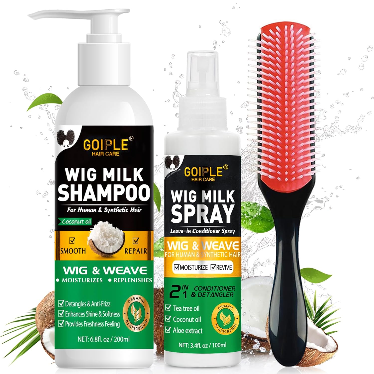 Hair Care Kit - GOIPLE 3 in 1 Wig Care