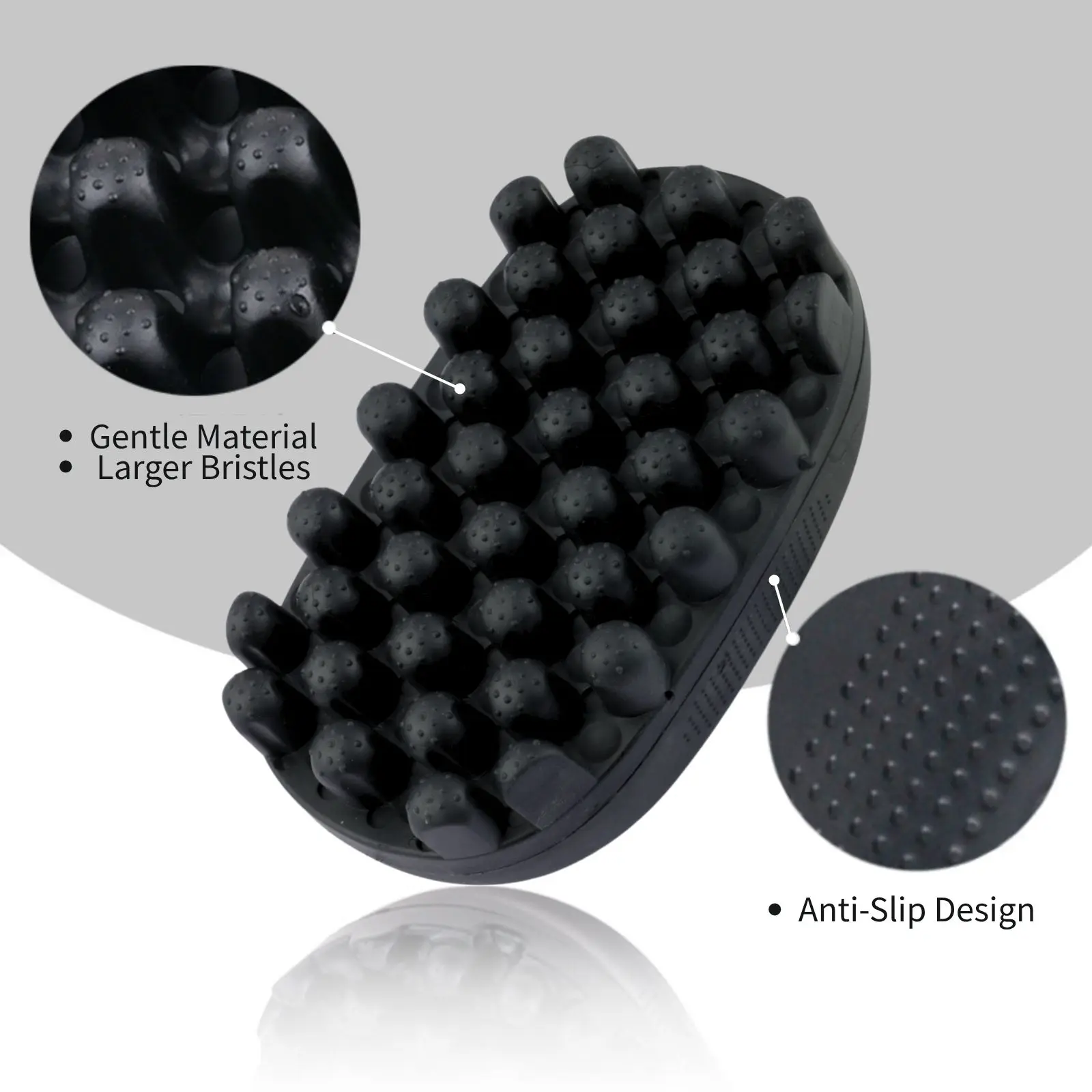 NEW Nonslip Rubber Curling Bru - огляд і ціна Afro Pick Comb