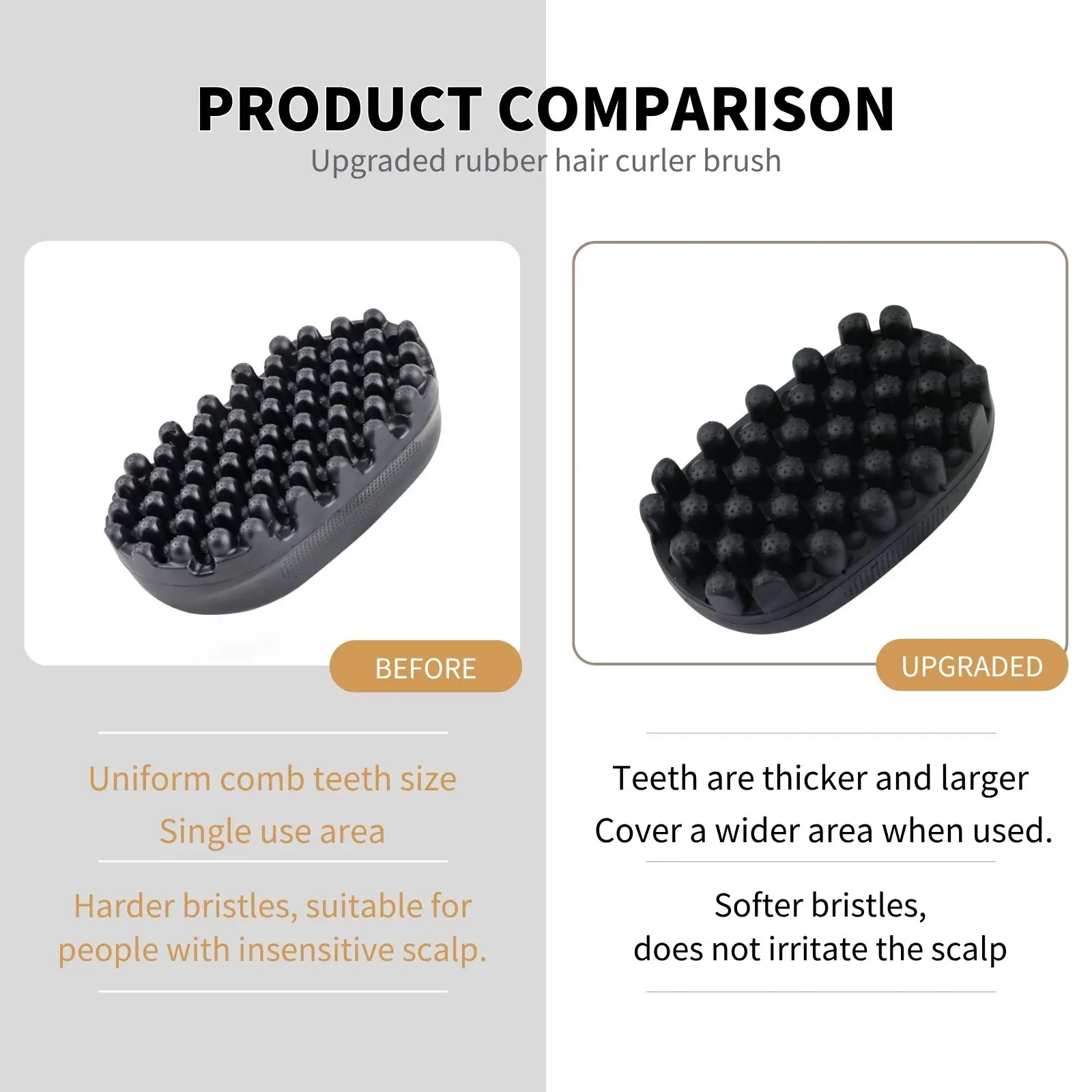 NEW Nonslip Rubber Curling Bru - огляд і ціна Afro Pick Comb