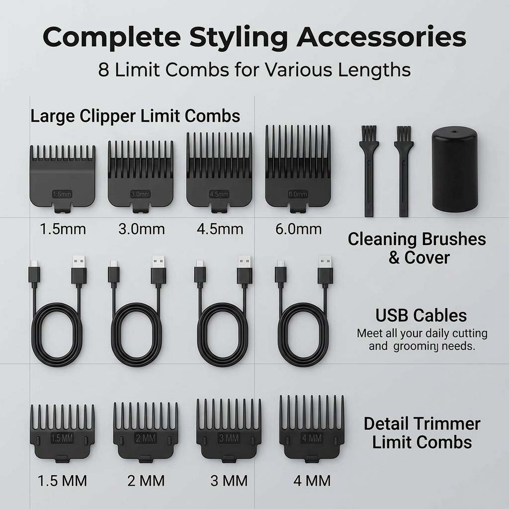 4 in 1 Men's Hair Clipper Set, - огляд і ціна Hair Care Barber