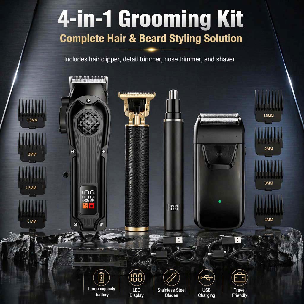 4-in-1 Men's Hair Clipper Set  - огляд і ціна Hair Care Barber