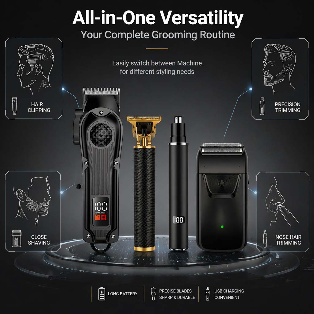 4-in-1 Men's Hair Clipper Set  - огляд і ціна Hair Care Barber