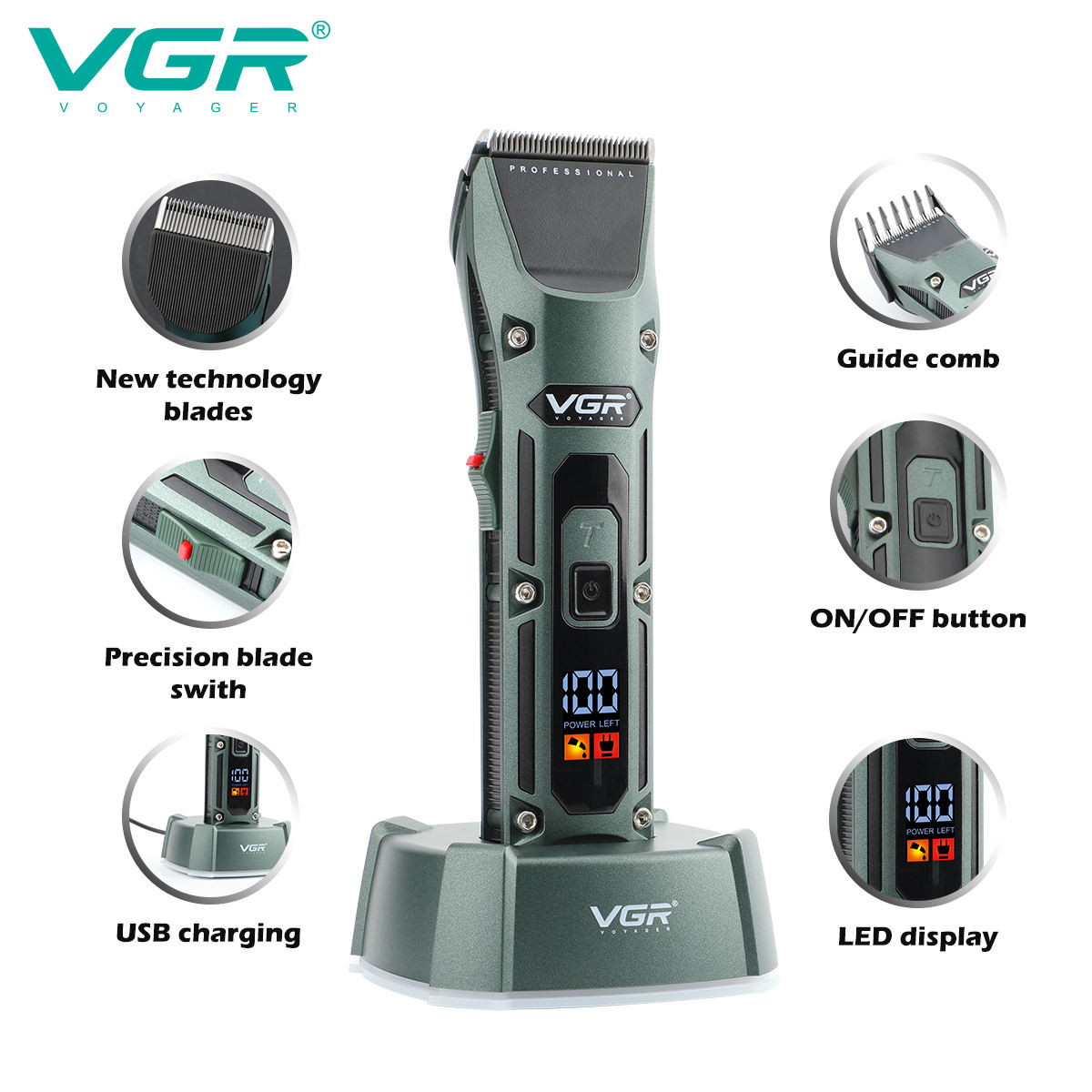 VGR V-696 New metal Popular Sa - огляд і ціна Hair Care Barber